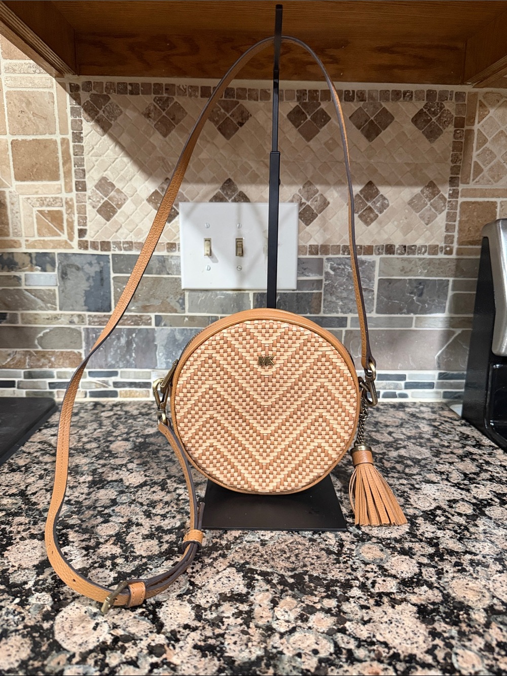 Michael Kors Woven Chevron Canteen Bag